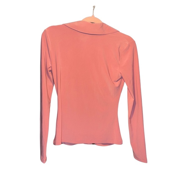 Halogen Rose Pink Ruched Long Sleeve Button Down Shirt, NWOT - Picture 4 of 4